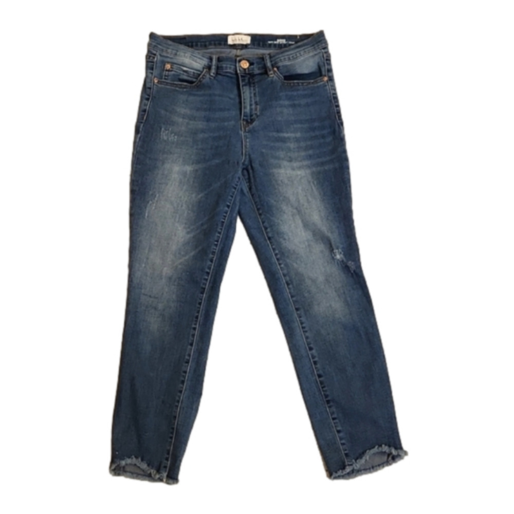 𝅺Womens Nicole Miller NY Soho hi rise skinny crop jean size 6.